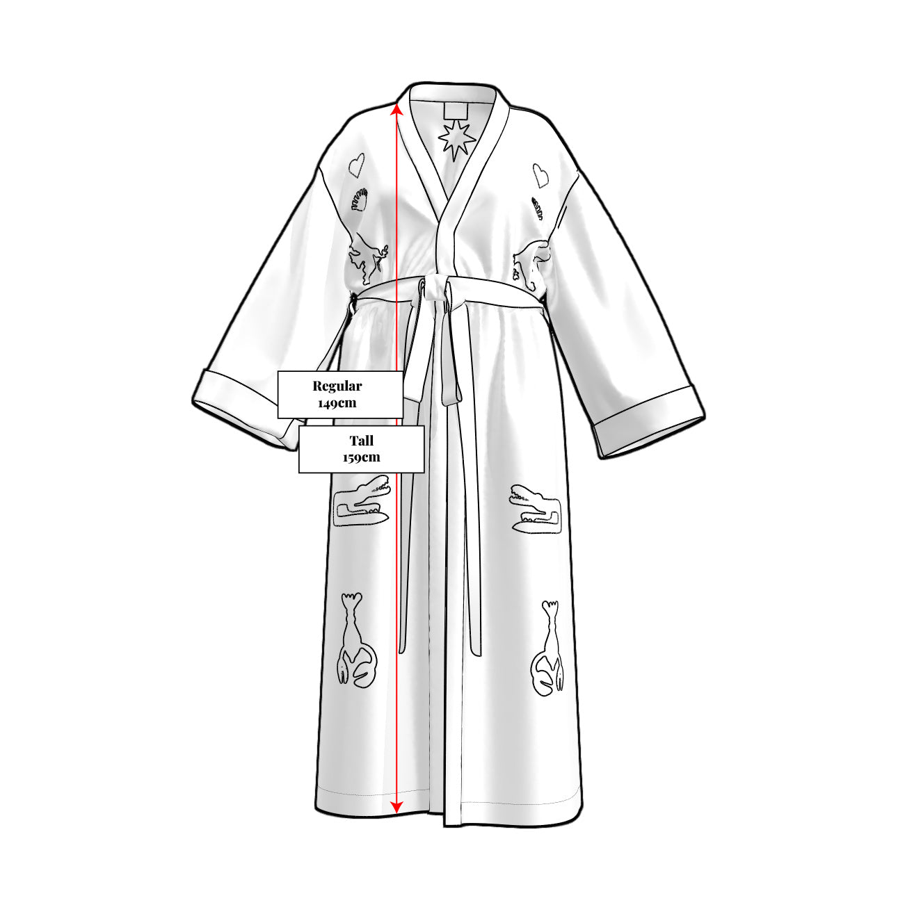 White classic wrap gown