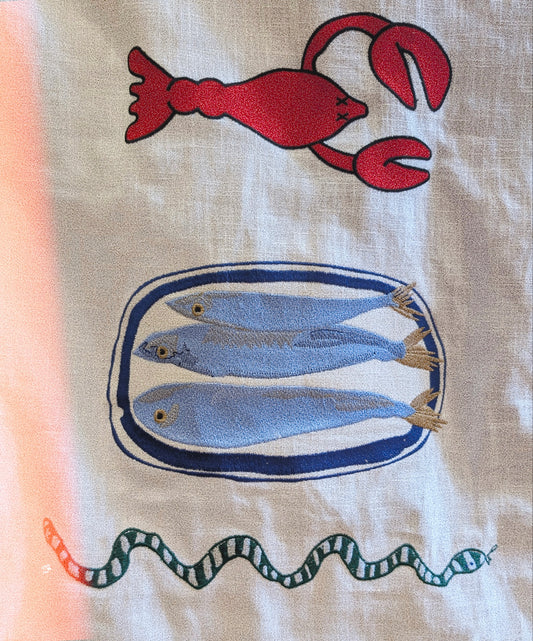 White high neck buttoned embroidered gown