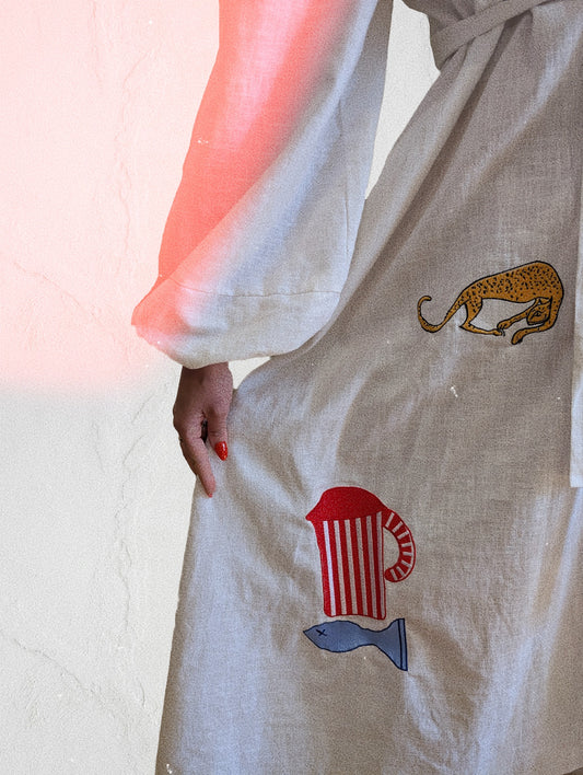 White embroidered off the shoulder dress