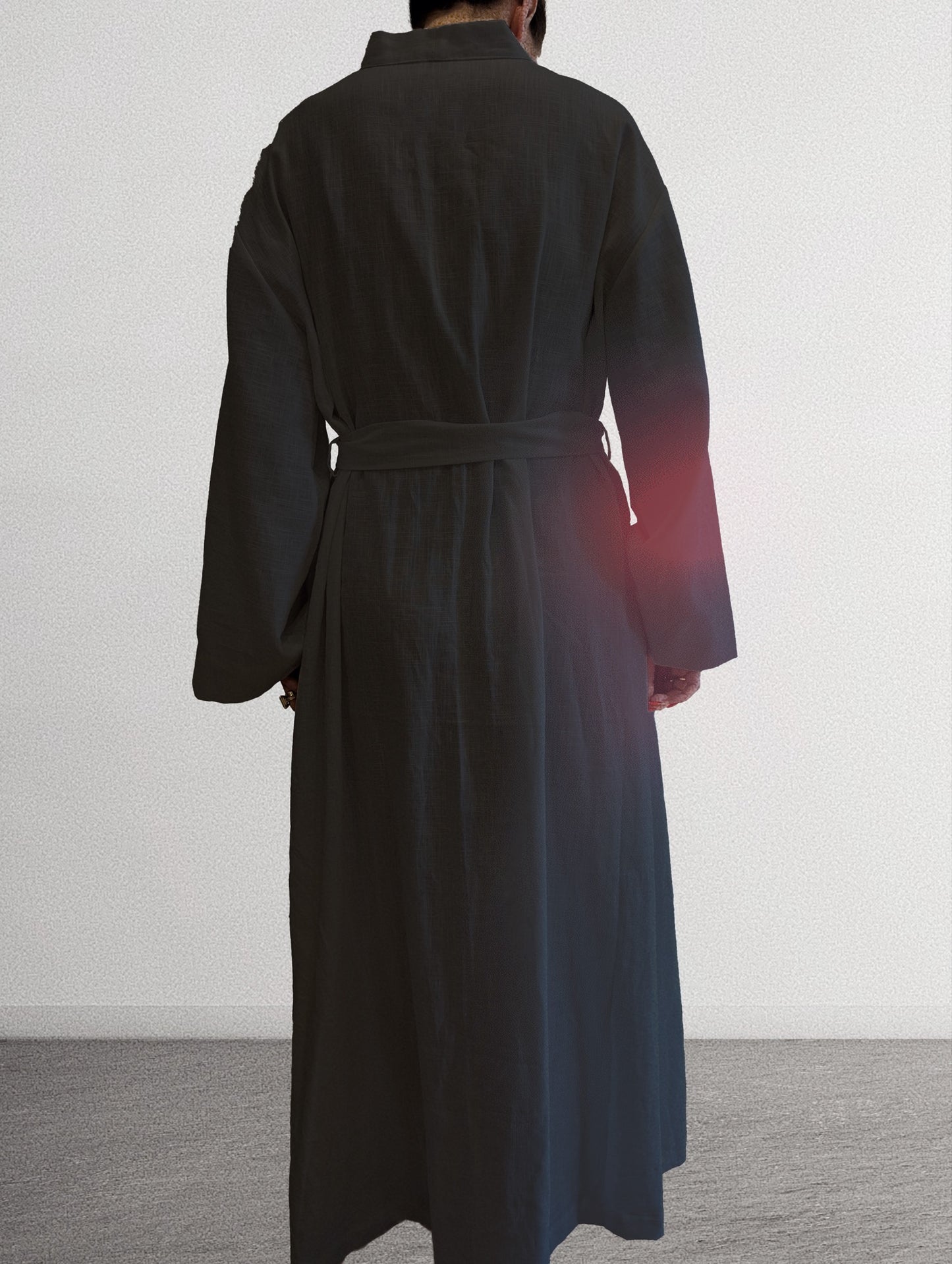 Black classic wrap gown