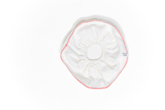 Oversized white scrunchie