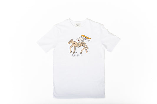 Lady Godiva embroidered white t-shirt
