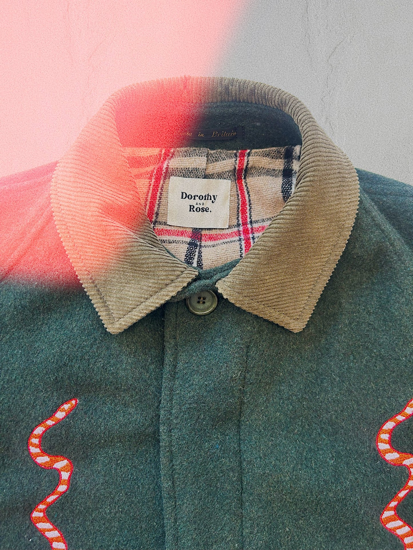 Reimagined embroidered wool coat