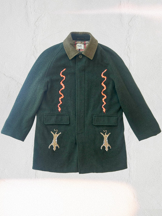 Reimagined embroidered wool coat
