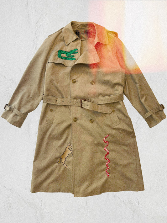 Reimagined embroidered trench coat/ Mac