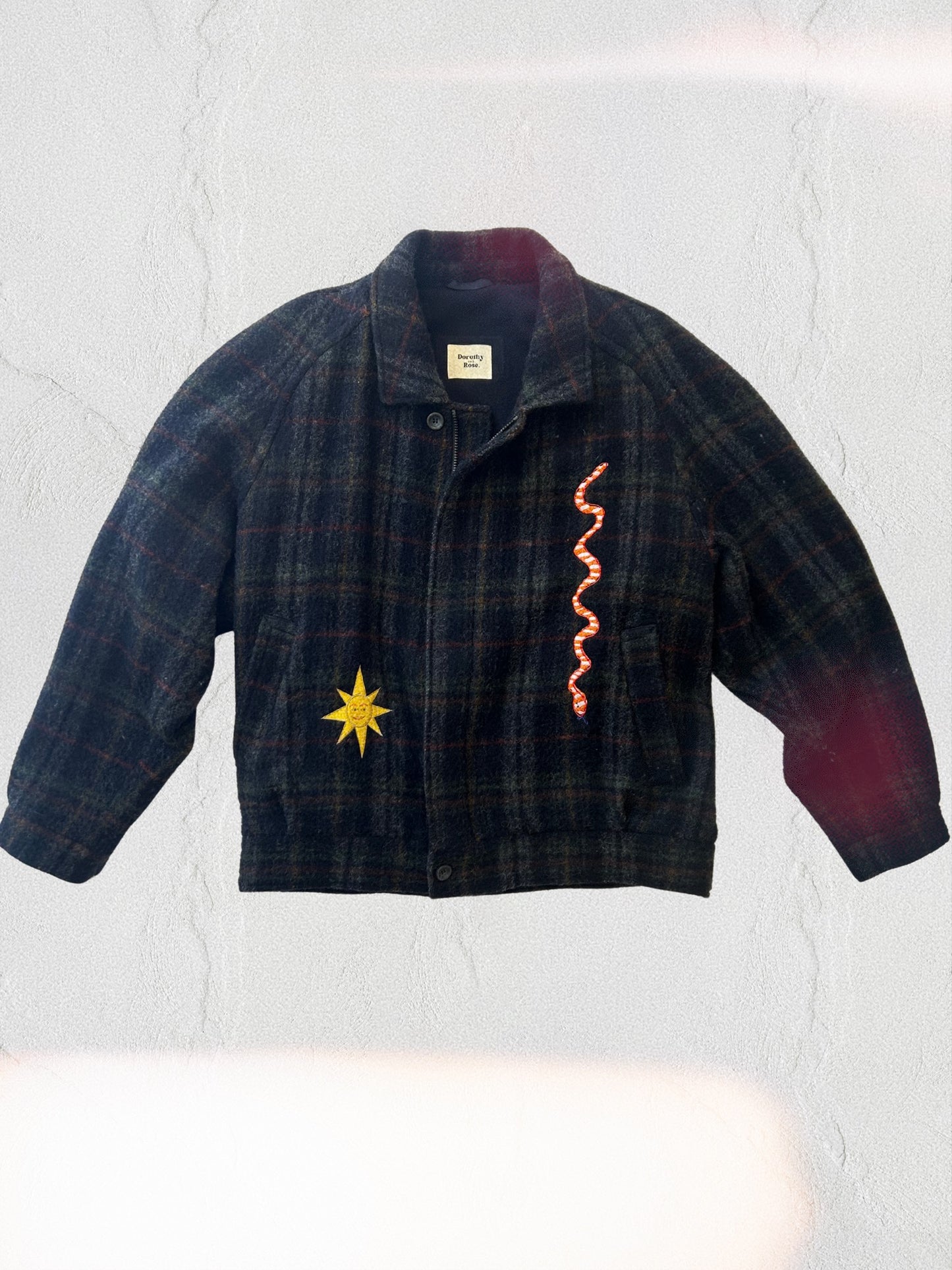 Reimagined wool embroidered jacket