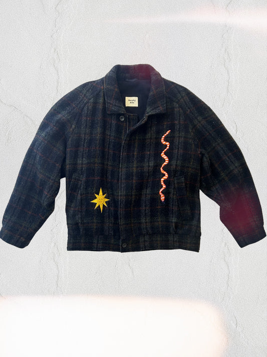 Reimagined wool embroidered jacket